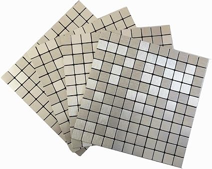3d Tegelstickers Mozaiek Zelfklevende Mozaiektegelstickers Waterdicht Aluminium Metaal Mozaiek Oude Muur Vernieuwen Decoratie Voor Keuken Badkamer Slaapkamer En Woonkamer Zilver Amazon Nl
