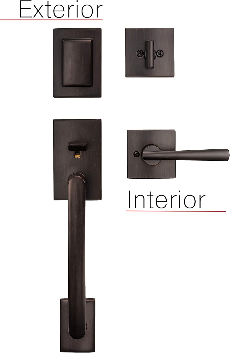 Baldwin Spyglass Single Cylinder Front Door Handleset Featuring