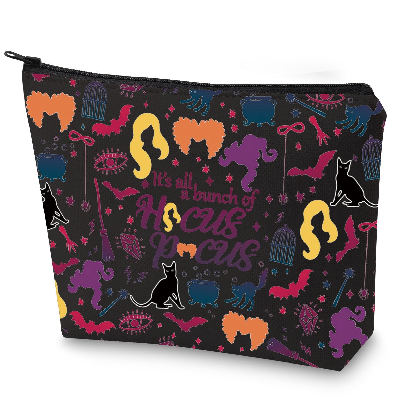 WZMPA Sanderson Sister Cosmetic Bag Winifred & Sarah & Mary Witch Fans Gifts It's All A Bunch Of Zipper Bag Sanderson Sister Merch, It's Hocus Pocus, Fit