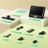 YOTON 10.1 Dual Portable DVD Player with 5H Battery Two Screens Car Mounts view 7