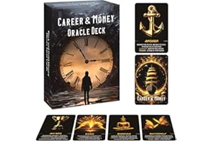 ZHQGYN Manifest Success Career and Money Oracle Deck of Black and Gold Money Moves Oracle Cards(3.42“ × 4.72")