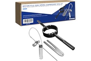 ACHILIOSON Universal Motorcycle Fork Spring Compressor Tool, Fork Oil Level Tool for Most Upside Down Streetbike Motorcycle Forks