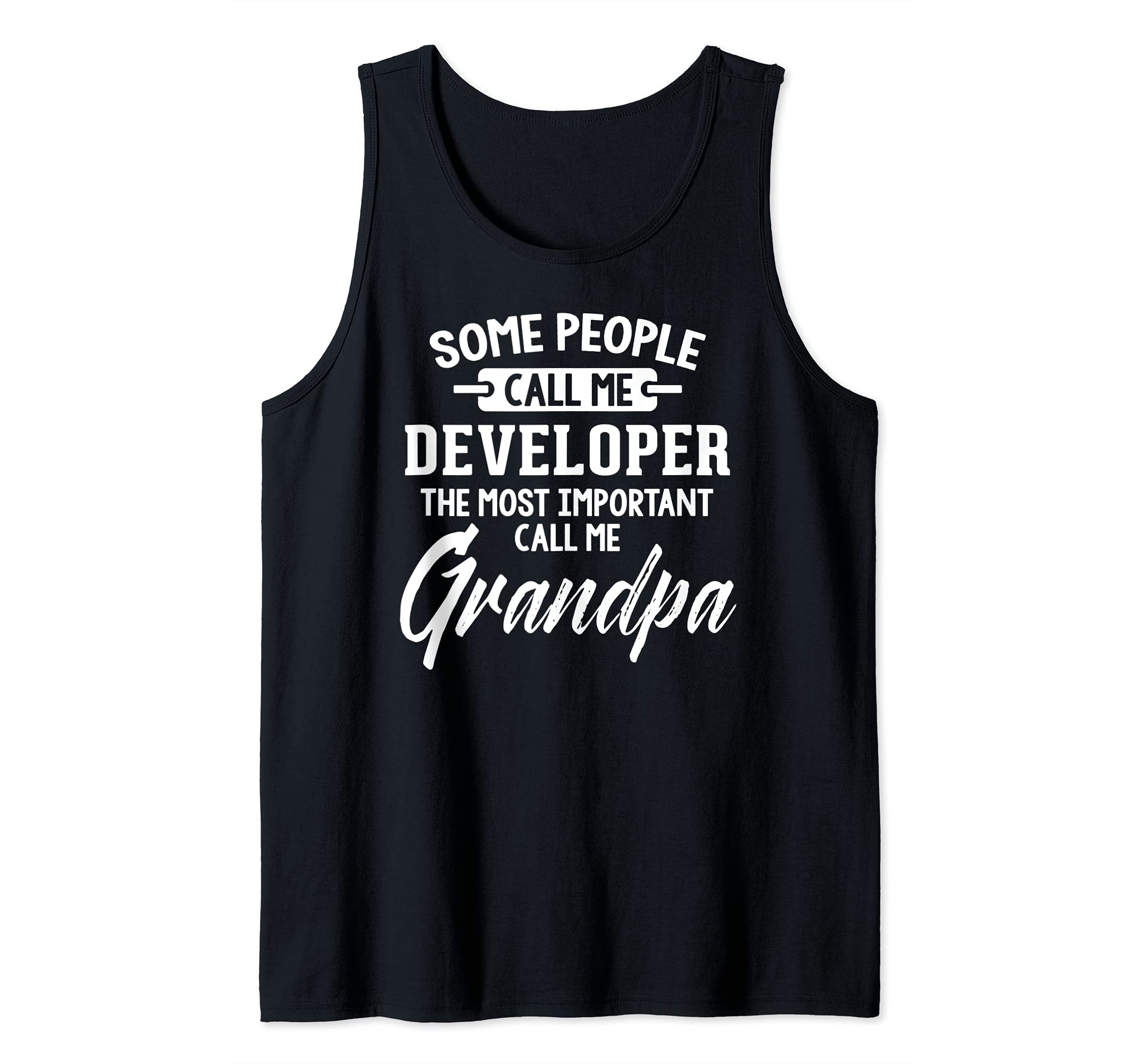 Fathers Day Design for a Developer Grandpa Tank Top