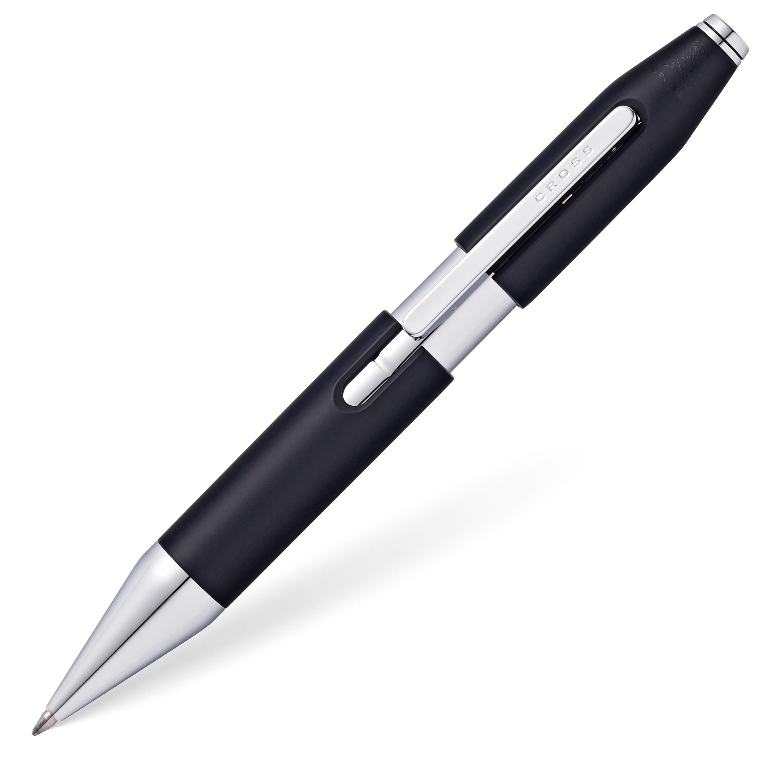 CROSS X Charcoal Black Rollerball Pen with Chrome Appointments incl. Premium Gift Box / Refillable Gel Ink Rollerball Pen