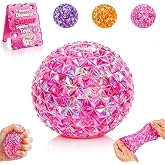 Diamond Squishy Squeeze Stress Balls, Slow Rising Squishy Fidget Toys for Adults Kids, Sensory Fidget Toys for Anxiety Relief, Diamond Stress Ball for Office Home Study, Party Favor Supplies (Pink)