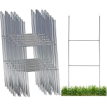 Lot De 8 Piquets De Marche En Métal Pour Panneaux De Jardin - 23 X 8 Pouces