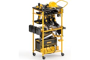 Tool Organizer Compatible with Dewalt Tools, Heavy Duty Large Capacity Shop Work Garage Storage Tool with Battery Holder & Ro