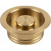 LQS Kitchen Sink Garbage Disposal Flange and Sink Stopper, fit 3-1/2 Inch Standard Sink Drain Hole Color Golden
