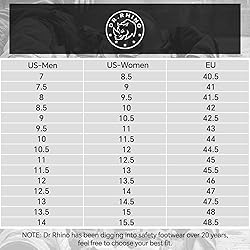 DRRHINO Steel Toe Shoes for Men Women Lightweight