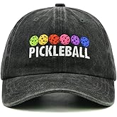 Wodeal Pickleball Hat for Women Men, Gifts for Pickleball Lovers, Adjustable Embroidered Washed Baseball Cap