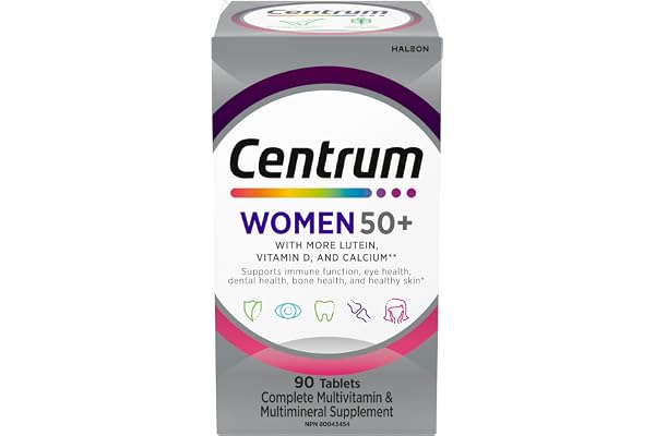 Centrum Women 50 Plus Multivitamins/Minerals Supplement for Women 50+, 90 Tablets (Packaging May Vary)