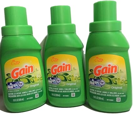 Amazon Com Gain Liquid Laundry Detergent Original Scent 10 Oz Pack Of 3 Health Personal Care
