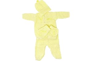 I&S Infant Newborn Baby 4 Pieces Knit Crochet Set Winter Warm Cute Fashion Layette Set Comfortable Unisex Girls Boys