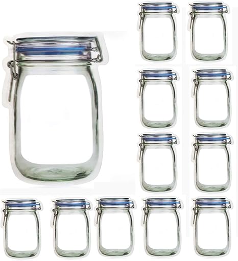 reusable bags that look like mason jars