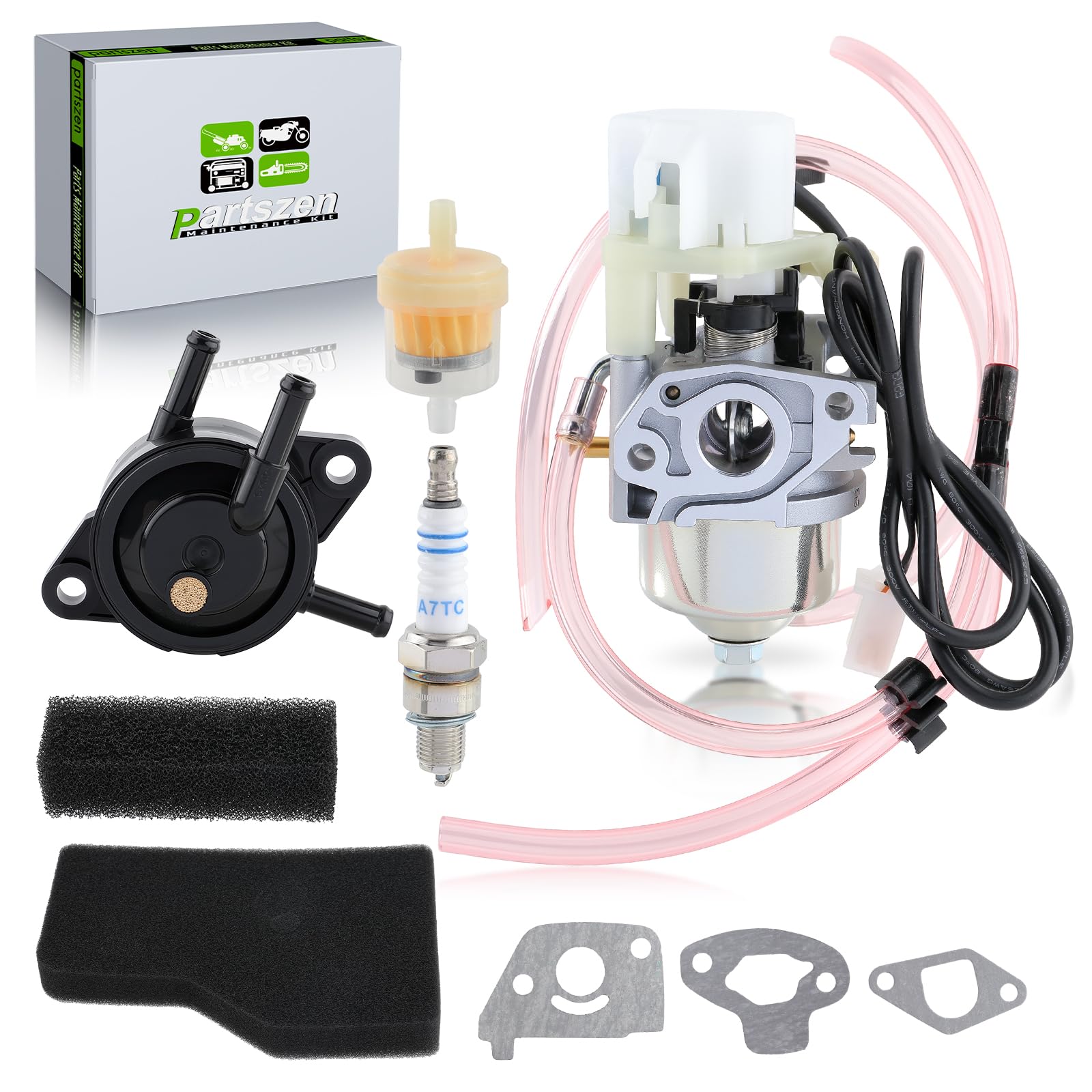 Photo 1 of partszen 16100-Z0D-D03 Carburetor Fuel Pump Kit for Honda EU2000i EB2000i EU2000iK1 EU2000iT1 Generator Carb 16100 Z0D D01 with Tune-up Parts Air Fuel Filter Gasket