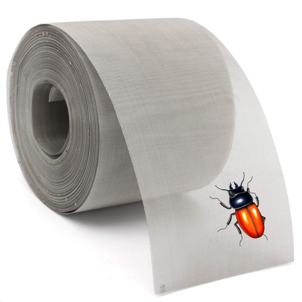 Kisstaker Insect Soffit Vent Mesh Tools, 75mm x 30.5M Insect Screen Sliver Gray