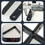 Sayayo 4Pcs Shelf Brackets Heavy Duty Stainless Matte Black 125x75mm EJ5207B-4P view 6