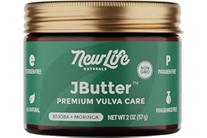 NewLife Naturals JButter Vulva Balm Butter - Menopause Support, Postpartum Essentials, Intimate Skin Care Feminine Dryness Itching Irritation - All Natural Vulva Moisturizer Women Estrogen Free - 2oz