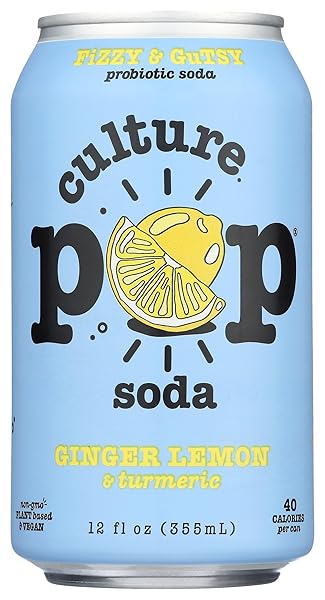 CULTURE POP SODA GINGER, LEMON & TURMERIC SODA...