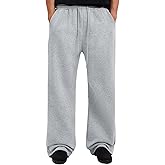 Qlarnaweer Men's Sweatpants Joggers Baggy Wide Leg Lounge Pants with Pockets Casual Athletic Sweats