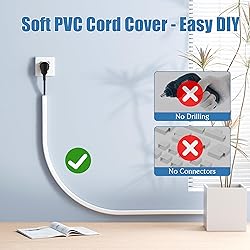 Wall Cord Hider 78in, Soft PVC Cord Covers for