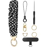 BESARME Scrunchie Keychain Wristlet Stretchy Key Chain Wrist Lanyard Strap Bracelet for Women Teacher
