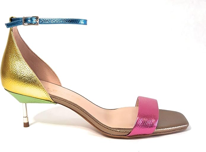 Kurt Geiger Birchin Model Sandal in Multicolor Metallic Leather Amazon