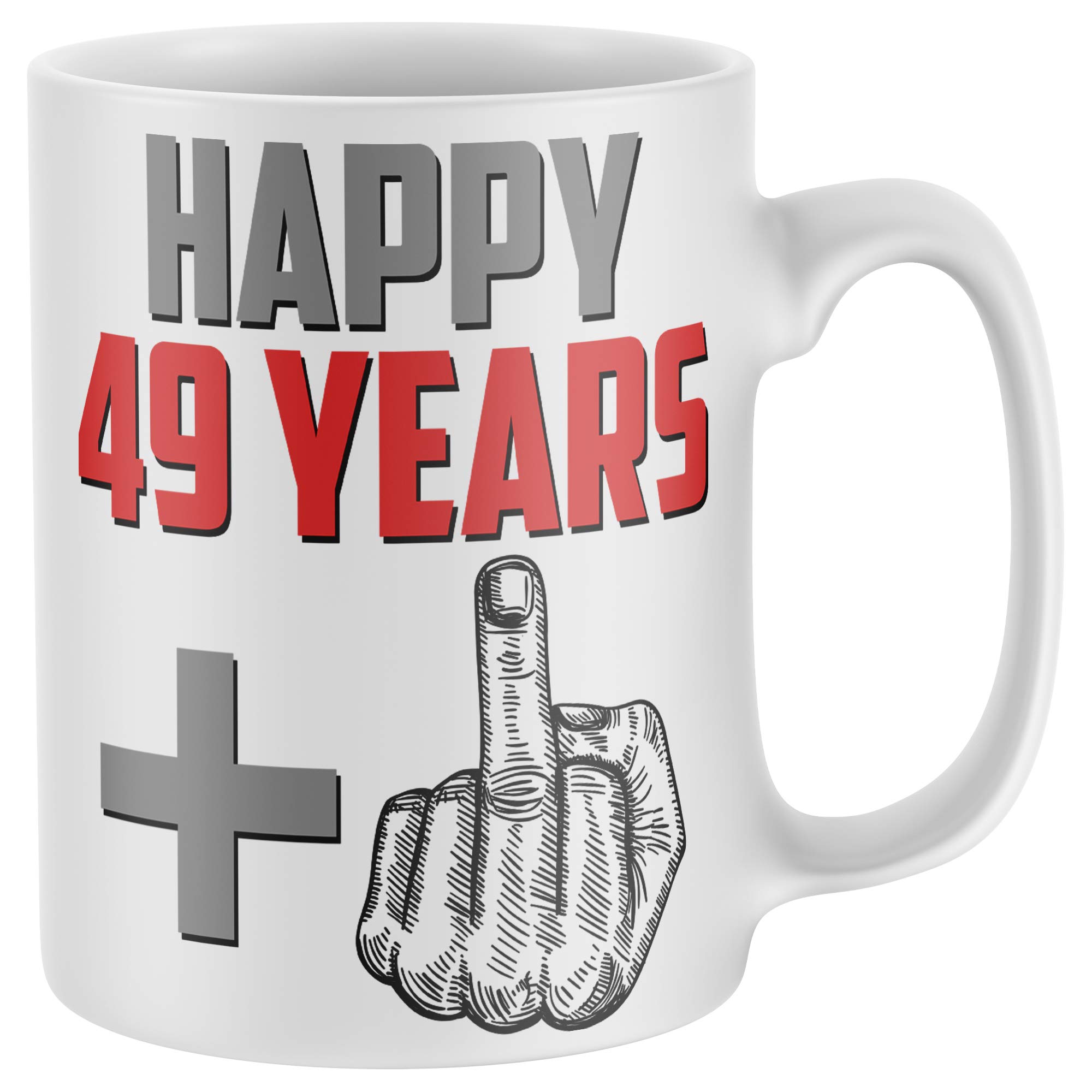 Purple Print House 50th Birthday Gifts, Birthday Gift for Men 50 Years Old, Funny Mugs, Novelty Mug, Dad Joke Rude, White, One Size