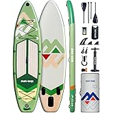 SUN-SUP Inflatable Stand Up Paddle Boards,10.6 ft Inflatable Paddle Board for Adults, with Premium SUP Board Accessories Non-Slip Comfort Deck for Youth & Adults