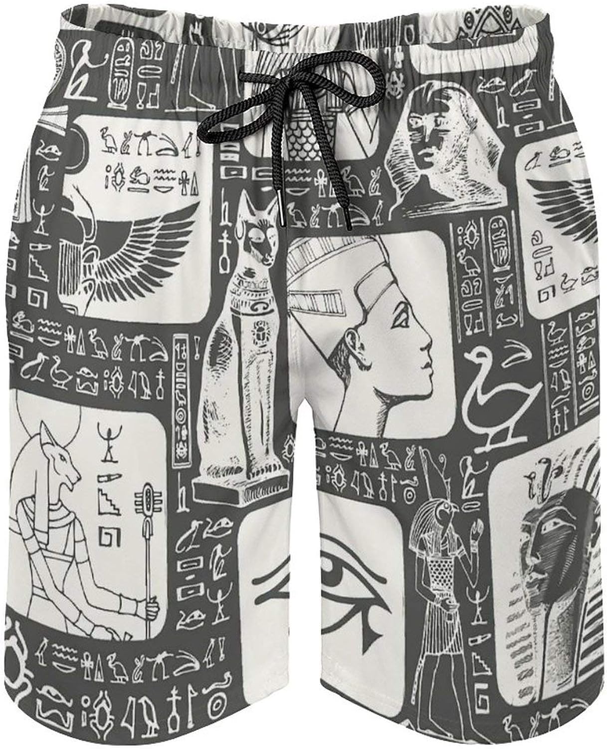 Woalbitan Ancient Egypt Culture Mens Beach Shorts Quick Dry Board