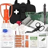Tactical Ifak Trauma Kit - Emergency First Aid Bleeding Control Kit, Snake Bite &amp; Bee Sting Supplies, Venom Extractor Pump