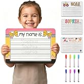 UIDMEN Personalized Name Practicing Board for Kids, Cusotm Name Tracing Whiteboard with Dry-Erase Pen, Back-to-School Gift for 3 4 5 Years Old Preschoolers, Toddler Name Learning, Handwriting Practice