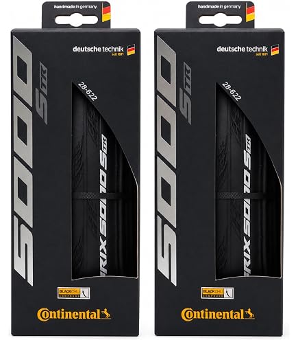 Continental Set of 2 GP 5000, 700x28C, Racing Bike Tires, Black