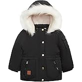 LONDON FOG girls Heavyweight Utility Parka With Cozy Trim Hood
