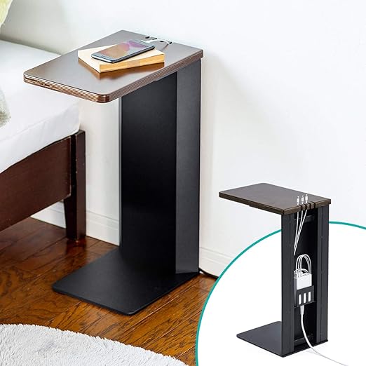 Amazon サンワダイレクト 壁寄せ 充電スタンド サイドテーブル Usb充電器収納 高さ52cm 天然木 ブラック 0 Stn038bk サイドテーブル オンライン通販