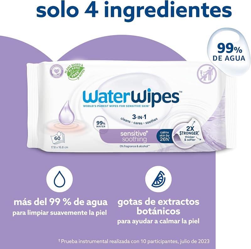 Sensitive+ Soothing Clean Wipes, 6 Paquetes