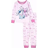 Disney Girls' 2-piece Snug-fit Cotton Holiday Pajama Set, Soft & Cute for Kids