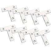 Alise T Flat Brackets,Corner Bracket Corner Brace Mending Plate Repair 60mm x 60mm Stainless Steel Flat Braces for Wood Table