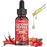 Buporai Cayenne Pepper Drops, Cayenne Pepper Extract Liquid Supplement for Overall Well-Being, 2 fl oz, Vitamin D3 K2 Beet Root Powder
