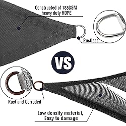 Amahut Sun Shade Sail Triangle Canopy Porch Cover