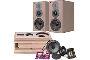 HiVi-Swans DIY 3 Way Passive Bookshelf Speakers Pair - DIY Speaker Kit-Peak Power 120 Watt Home Theater Bookshelf Speakers for Surrounds or Front