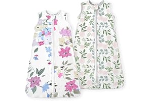 TOTBASIC Baby Sleep Sack 6-12-15 Months Light Wearable Blanket for Babies with 2-Way Zippers, 0.5 TOG Premium Soft Breathable Sleeping Bag for Baby Boys Girls 2-Pack