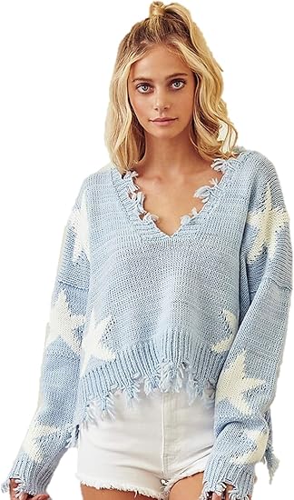 baby blue cropped jumper