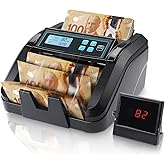 MUNBYN Money Counter Machine Canadian, Add+Batch，Add+Value Mode Bill Counter, UV/MG/IR Detection, CAD Bill Counter, 1100 Bill