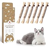 Potaroma 3 Pack Natural Silvervine Sticks Cat Toys, Catmint Silvervine Blend Sticks, Catnip Kittens Chew Toys Teeth Cleaning,
