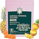 ZKTIA Premium Feminine Balance Gummies - for Women’s Health & Wellness - Immune Support PH Balance - Vegan, Gluten-Free - Hawaiian Pineapple - 60 Gummies - 30 Servings