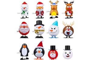 LIHAO 12PCS Christmas Wind Up Toys for Kids Party Favors, Christmas Stocking Stuffers Gifts for Grandkids