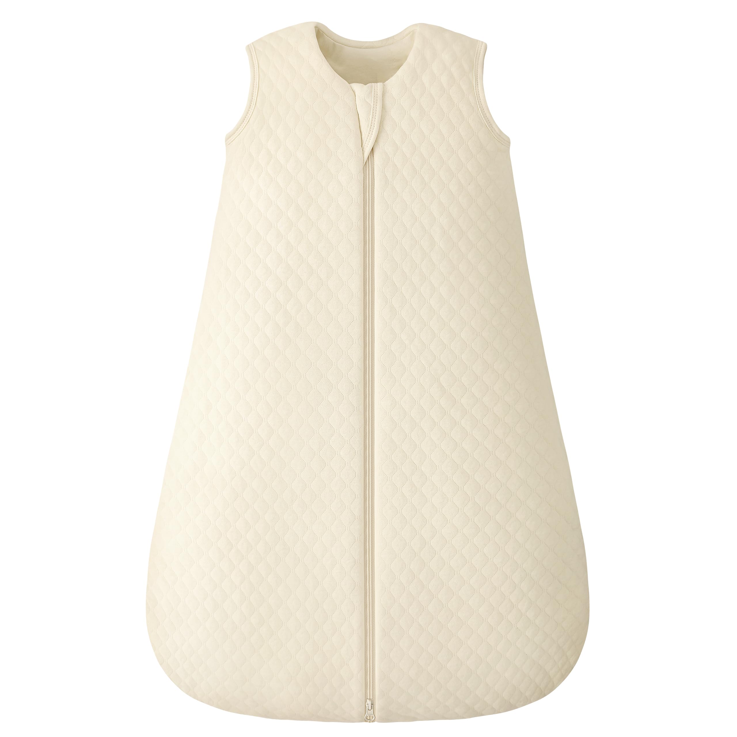 Photo 1 of FIEMOL Baby Sleep Sack 18-24 Months 2.5 TOG, Winter Cotton Sleeping Sack Newborn and Infant, Warm Quilted Baby Wearable Blanket, Toddler Sleeping Bag with 2-Way Zipper Beige 1 Pack