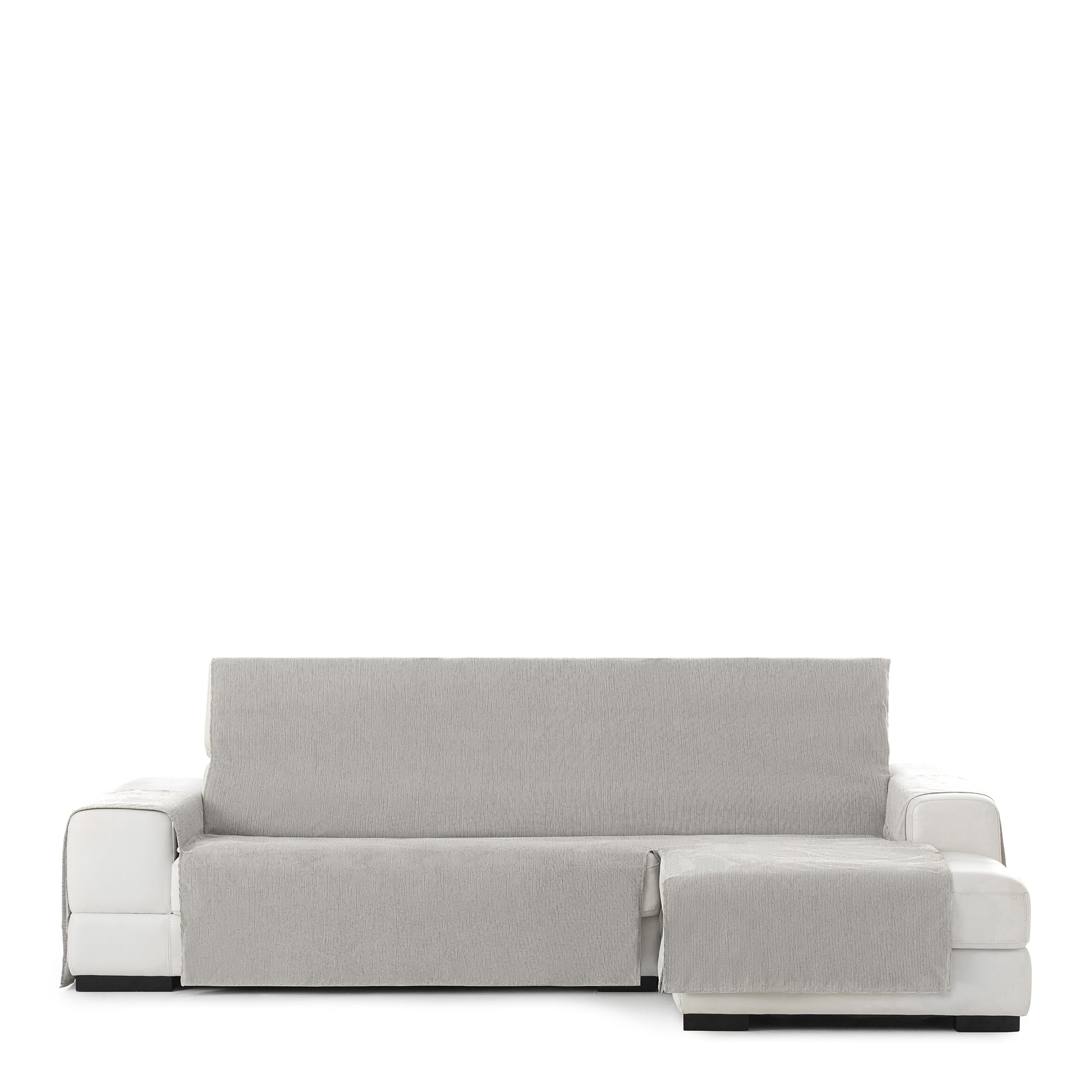 Eysa Rabat practica chaise longue cover 240cm., color 56/light grey, right-frontal view