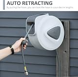 DURHAND Retractable Air Hose Reel 10m Wall Mount 3/8" BSP 4.5mm Grey view 3
